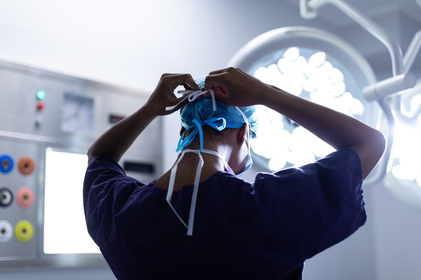 Female surgeon in theatre