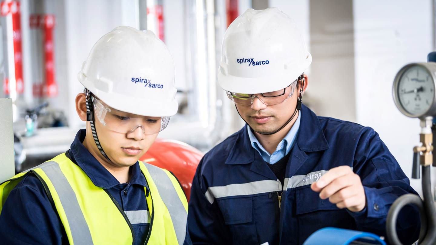 Spirax Sarco Engineers reviewing steam plant