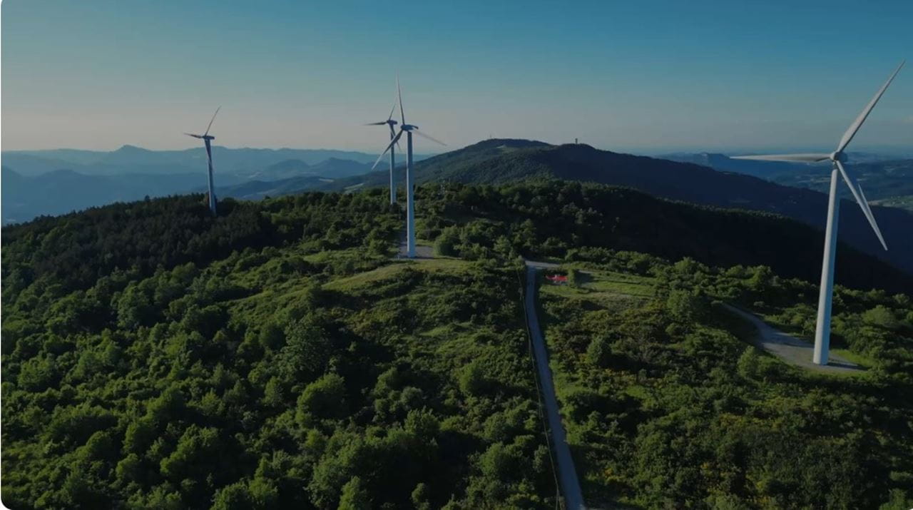 Wind turbines in countryside
