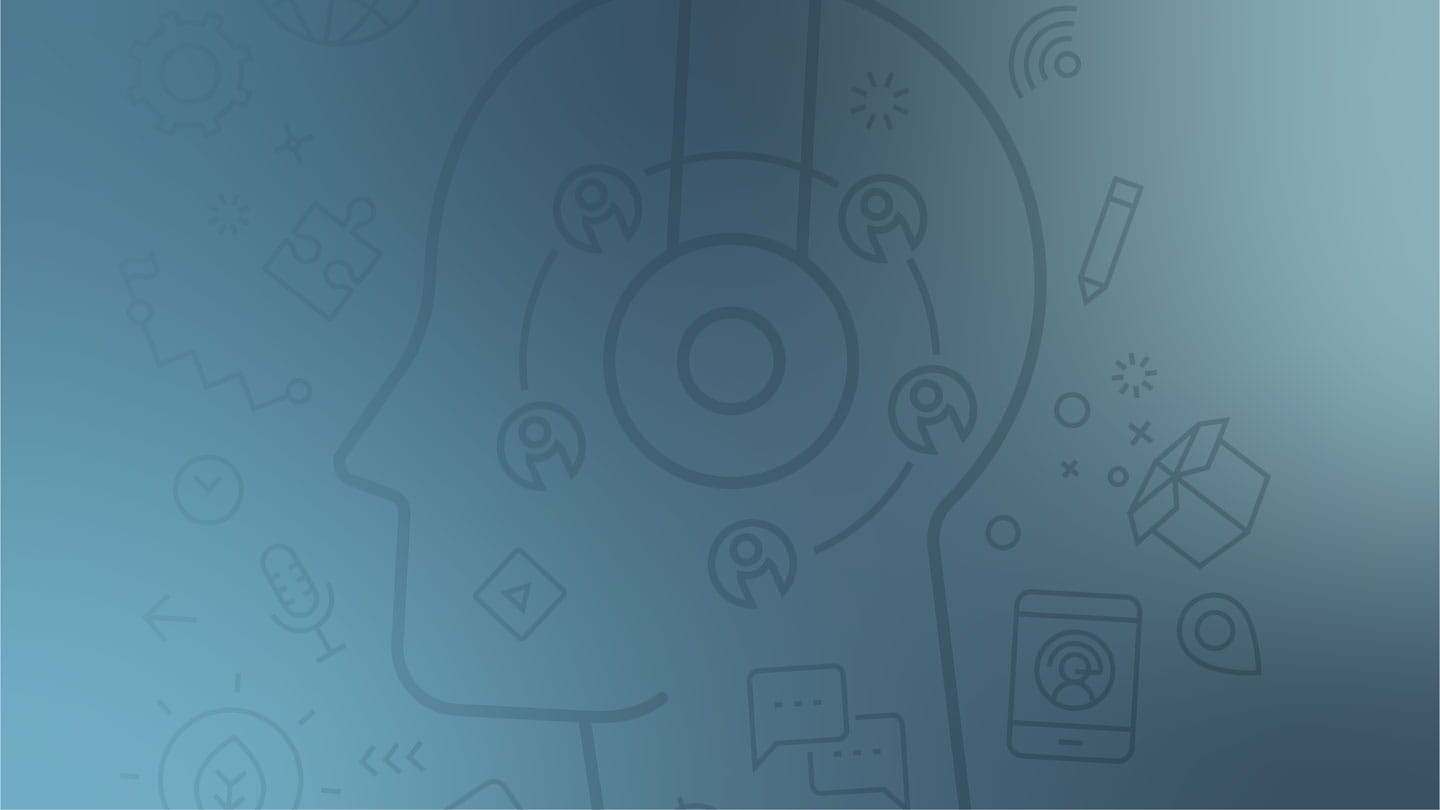 Steam webinar graphic of head and icons