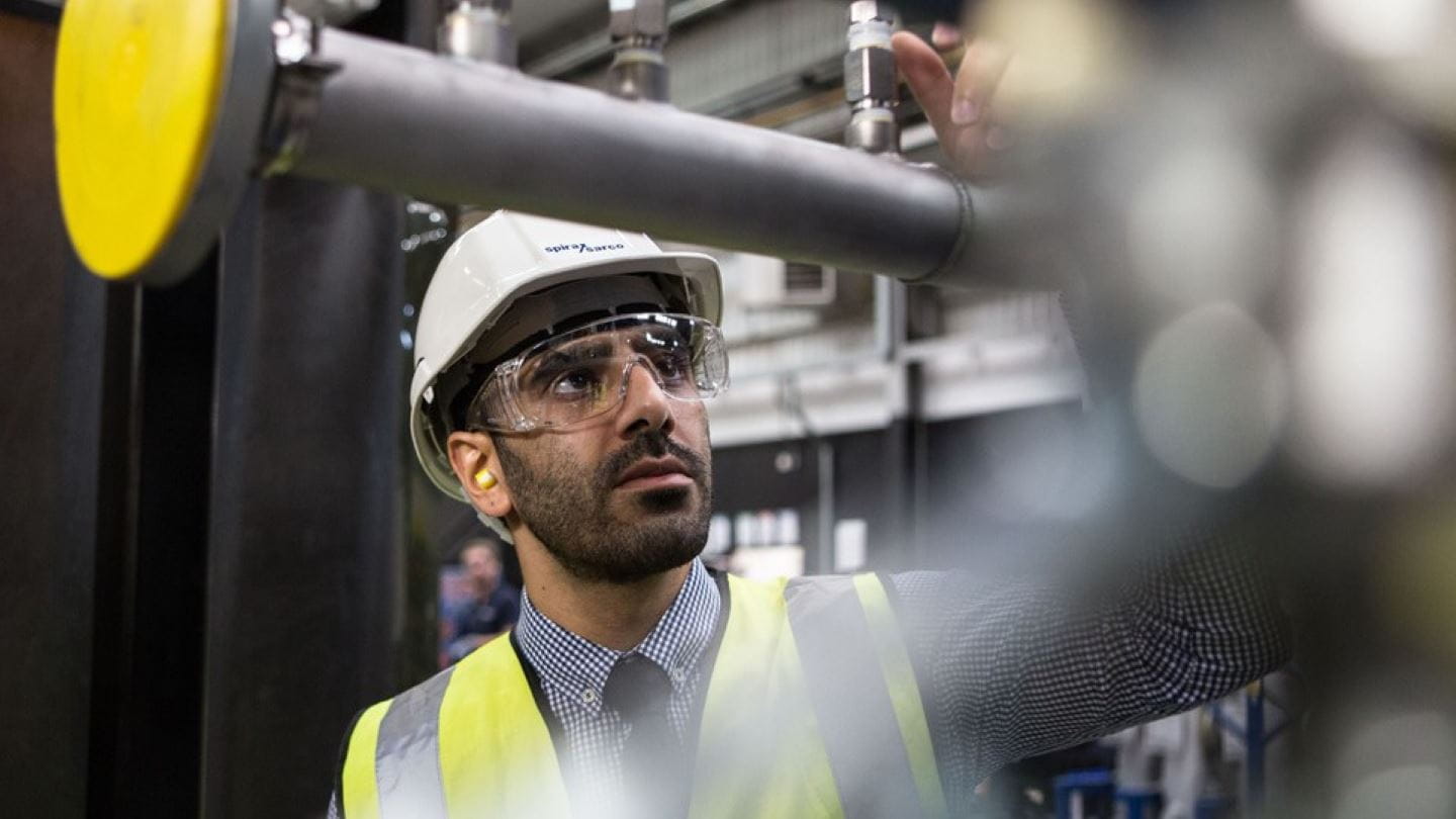Spirax Sarco engineer working in customer steam plant