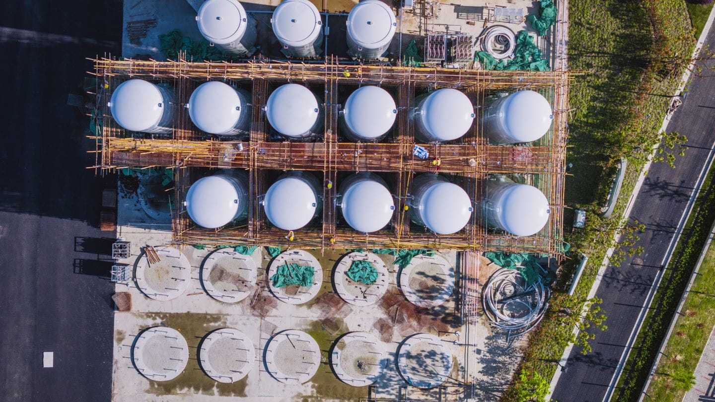 New Green Hydrogen Tank construction site