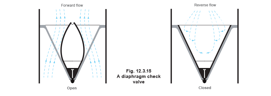 12.3.15 A diaphram check valve