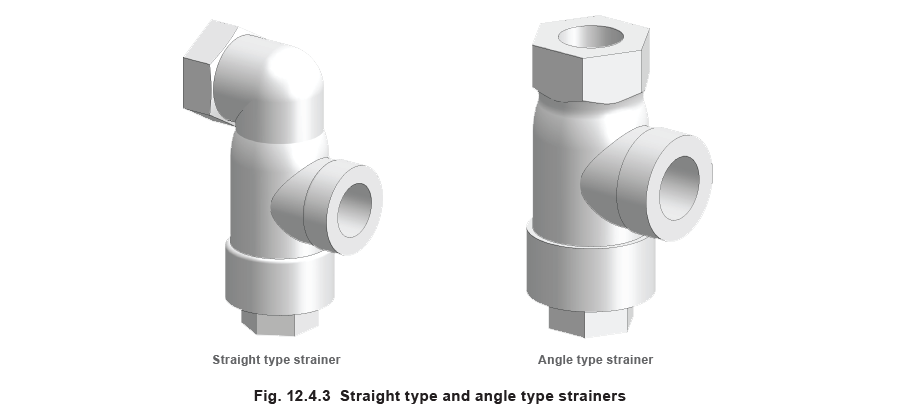 12.4.3 Straight type an angel type strainers