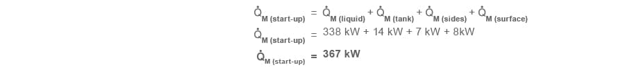 Part 1.5 Equation Total mean heat transfer requirement Q̇M (start-up)