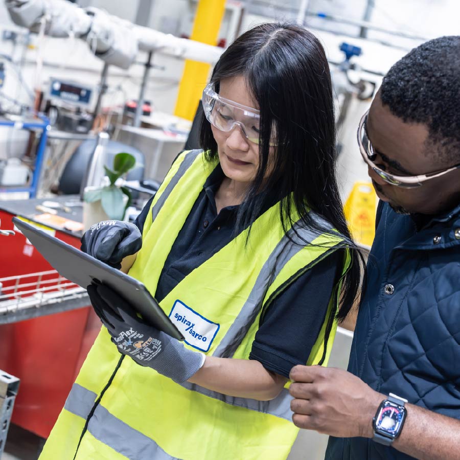 engineers looking at screen
