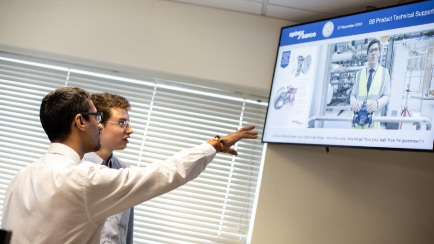 Worker looking at computer screen