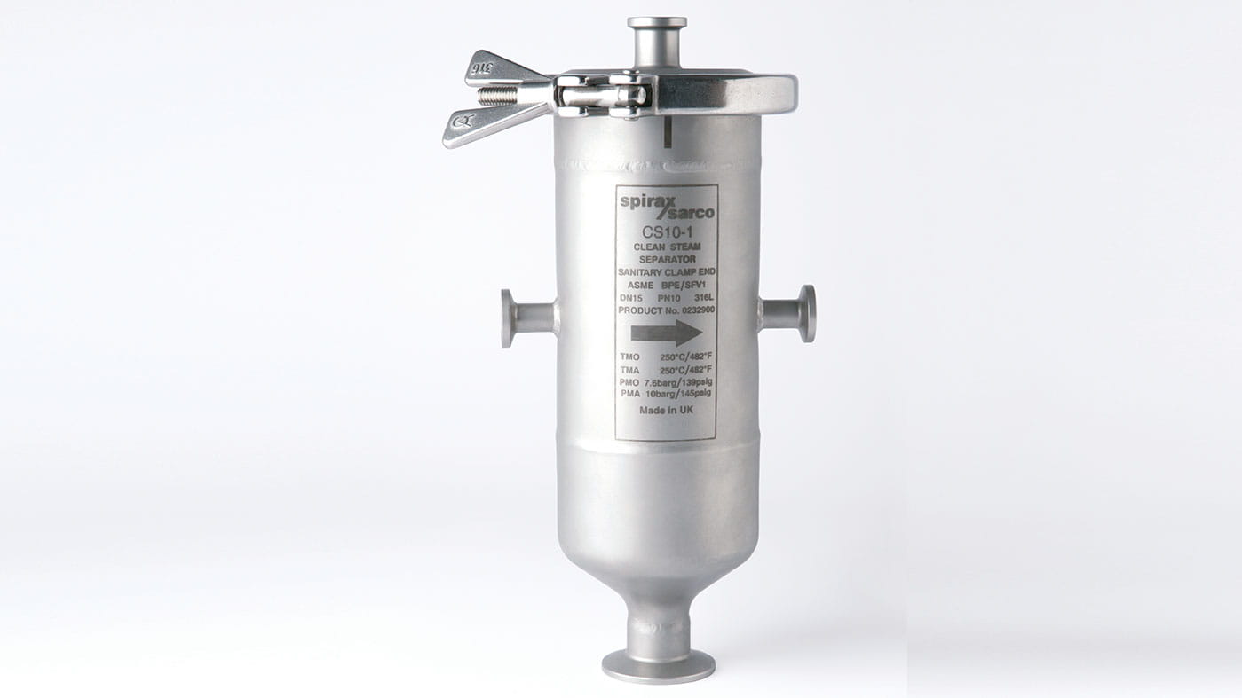 CS10 Separator for ren damp, i syrefast stål