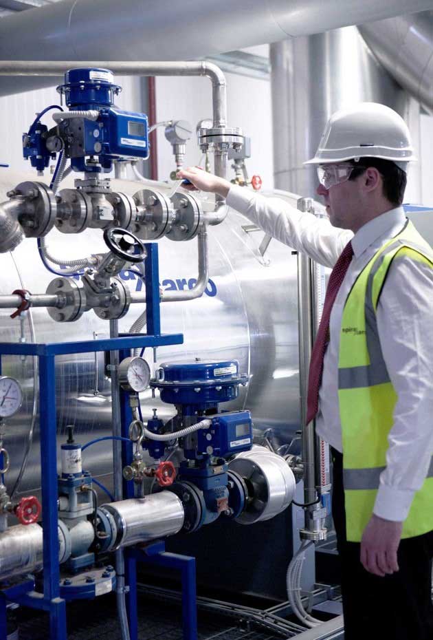 Spirax Sarco engineer testing equipment