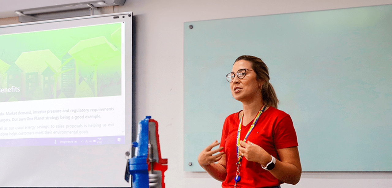 Woman in classroom