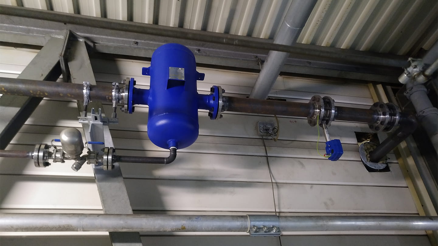 Dampf­mengenmessstrecke mit Vorentwässerung 