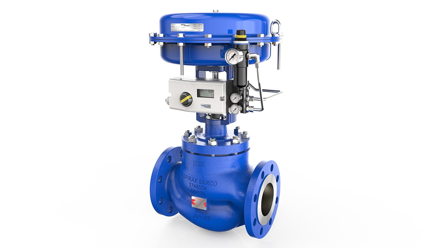 Spira-trol-Ventil mit pneumatischer Regelung und Stellungsregler