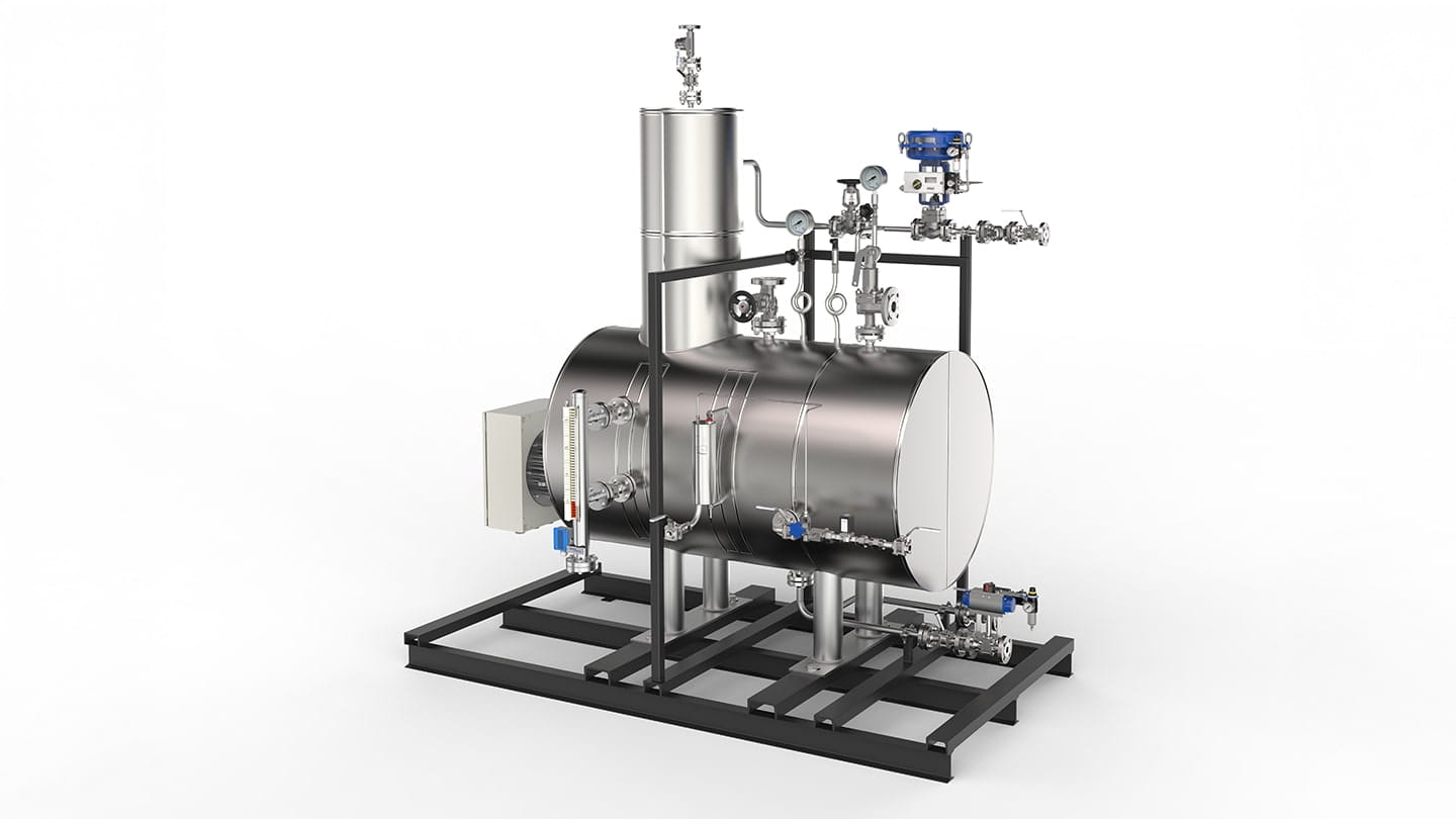 Rückseite des elektrischen Reindampferzeugers