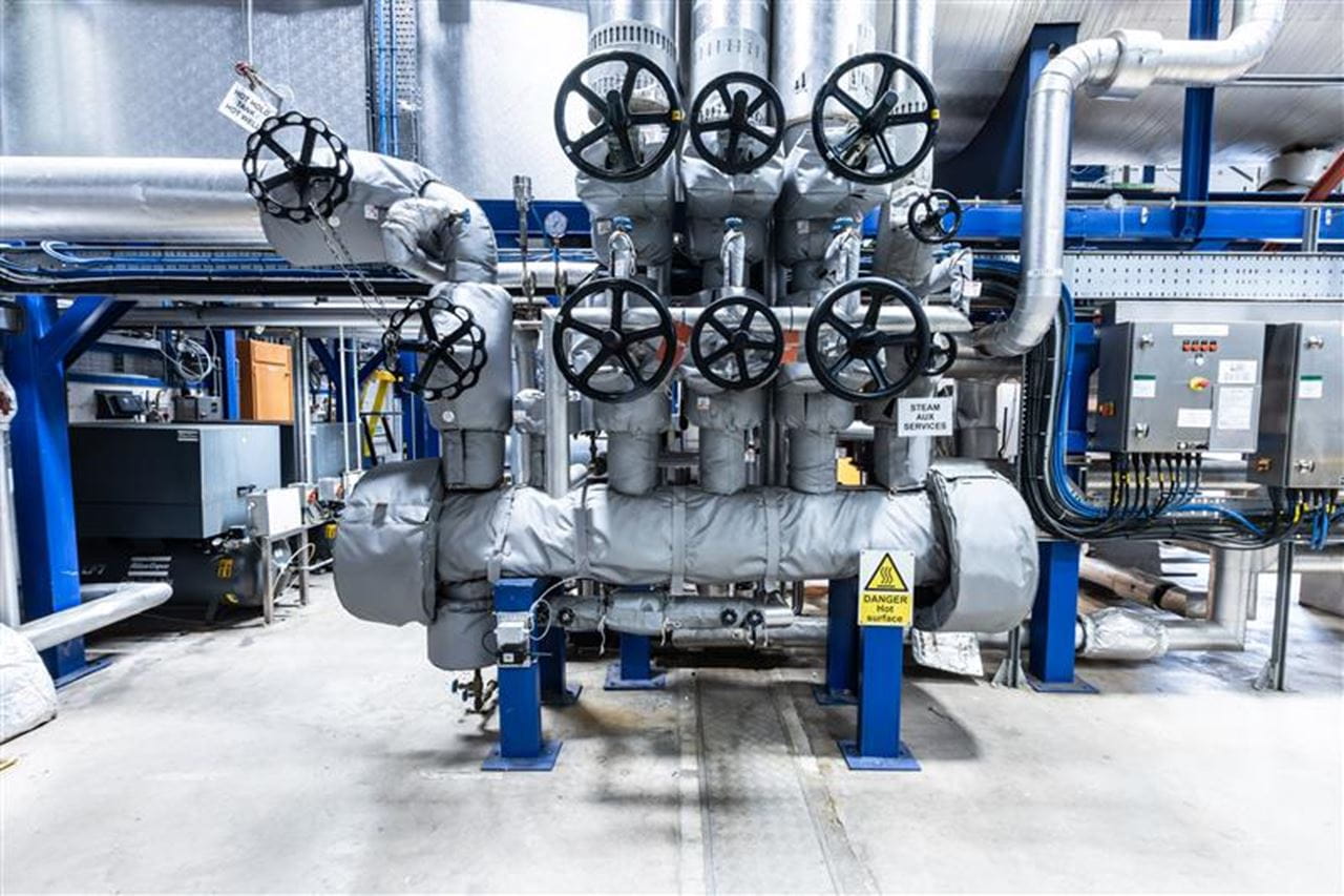 Steam system close up