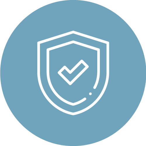 Tick in a shield